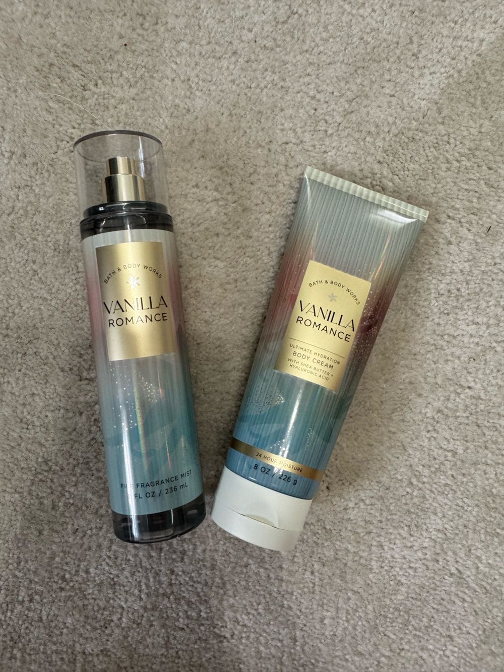 Bath & Body Works Vanilla Romance Mist & Body Cream Bundle NEW